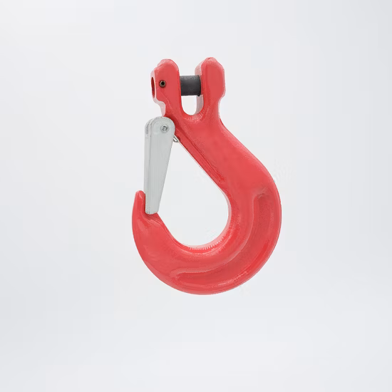 Gancio per imbracatura con forcella di sollevamento per gru forgiato a caduta G100 G80